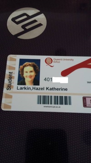 Pic of Student Card number erased